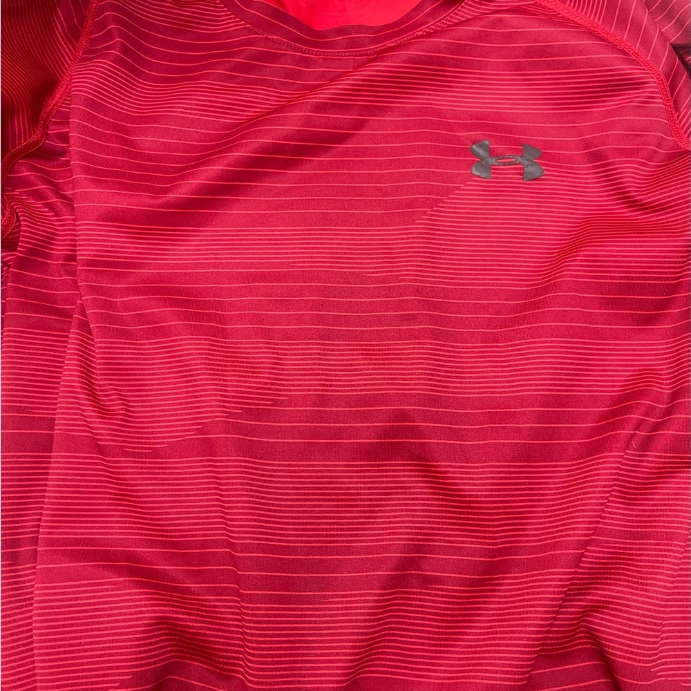 Under Armour Crimson Striped Tee